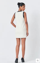 Load image into Gallery viewer, Ivory Contrast Satin Mini Dress