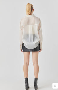 Organza Oversized Shirt