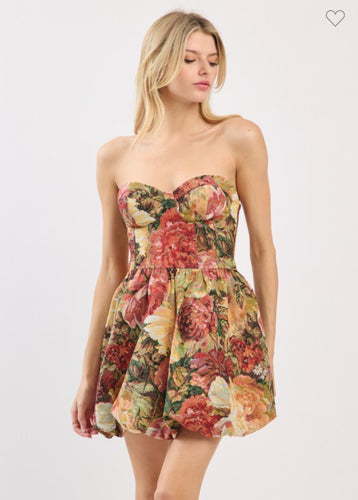 Floral Tube Bubble Dress