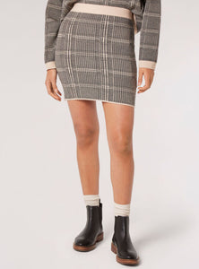 Prince Of Wales Check Sweater Skirt