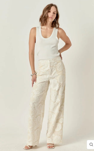 Floral Embroidered Relaxed Pants