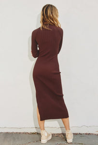 Mock Neck Bodycon Sweater Dress