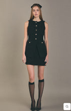 Load image into Gallery viewer, Black Tweed Long Vest