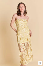 Load image into Gallery viewer, Strapless Floral Embroidered Maxi Dress