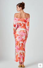 Load image into Gallery viewer, Floral Mesh Off Shoulder Maxi Dress