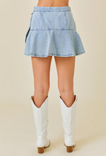 Load image into Gallery viewer, Wrap Denim Skort
