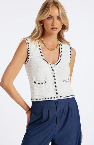 Luxe Crochet Sweater Vest