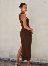 Load image into Gallery viewer, Racerback Ruched Midi Dress