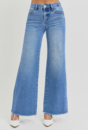 Cierra Mid Rise Wise Leg Jeans