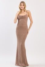 Load image into Gallery viewer, Mocha Mousse Mesh Maxi Dress