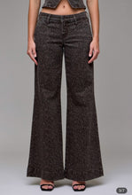 Load image into Gallery viewer, Brown Cheetah Stretch Flare Jeans