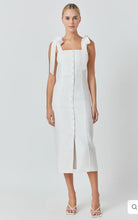 Load image into Gallery viewer, Cream Linen Button Maxi Dress