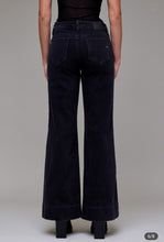 Load image into Gallery viewer, Charcoal Washed Mid Rise Flare Jeans