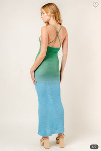 Resort Ombré Crochet Maxi Dress