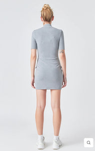 Heather Grey Soft Mock Neck Mini Dress