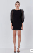 Load image into Gallery viewer, Organza Blouson Mini Dress