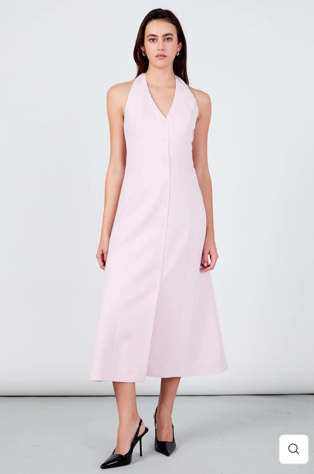 Pink Halter Midi Dress Shop Christine's Boutique Pink Halter Midi Dress Shop Christine's Boutique