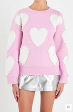 Load image into Gallery viewer, Long Sleeve Heart Sweater