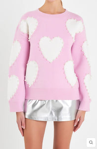 Long Sleeve Heart Sweater