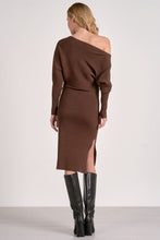 Load image into Gallery viewer, Dark Chocolate Midi Sweater Dress