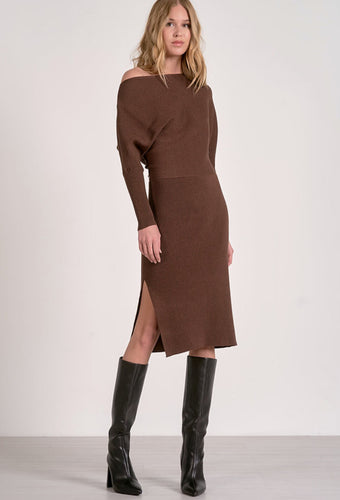 Dark Chocolate Midi Sweater Dress