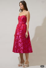 Load image into Gallery viewer, Duson Floral Bellar Strapless Midi Dress