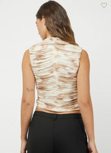 Load image into Gallery viewer, Brown Sleeveless Mock Neck Top
