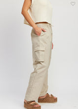 Load image into Gallery viewer, Taupe Nylon Side Pocket Pants