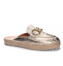 Load image into Gallery viewer, Gold Anri Espadrille Mule