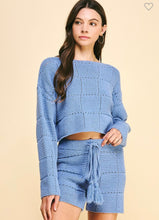 Load image into Gallery viewer, Blue Knitted Shorts