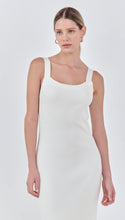 Load image into Gallery viewer, White Solid Knit Midi Dress