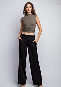 Cap Sleeve Fitted Cropped Top