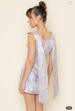 Load image into Gallery viewer, Elegant Floral Shoulder Bow Cocktail Dress