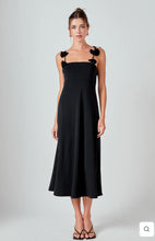 Load image into Gallery viewer, Rosette Shoulder Maxi Dress