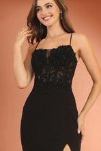 Load image into Gallery viewer, Black Lace Bustier Dress