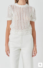 Load image into Gallery viewer, White Sequin Knit Top