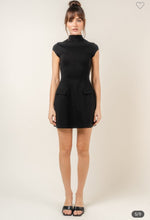 Load image into Gallery viewer, Chic Retro Mock Neck Mini Dress