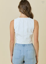Load image into Gallery viewer, Denim Vest Front Ties Top