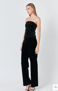 Velvet High Waisted Trousers