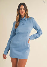 Load image into Gallery viewer, Blue Shirt Dress