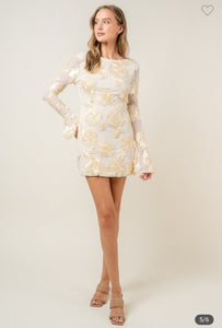 Ivory Bell Sleeve Dress