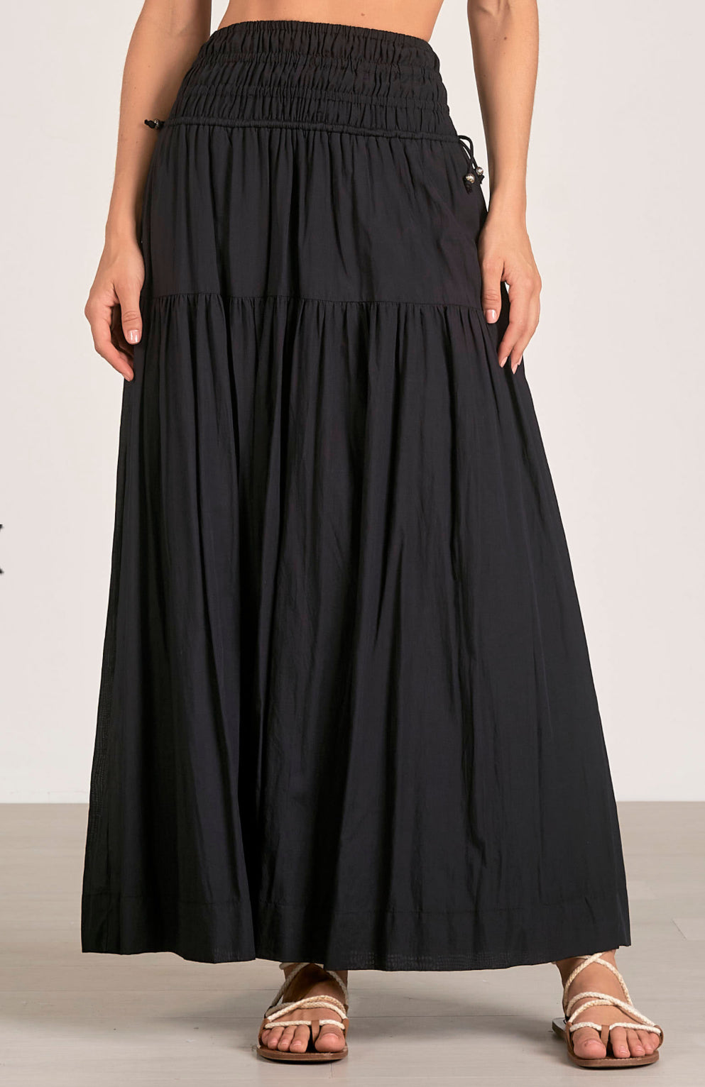 Black Smock Maxi Skirt