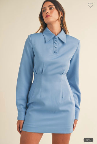 Blue Shirt Dress