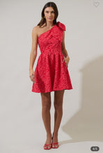 Load image into Gallery viewer, Zarah Jacquard Ivine Bow Mini Dress