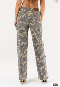 Diana Camo Straight Cargo Pants