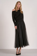 Load image into Gallery viewer, Terry Black Off Shoulder Sweatsr