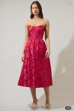 Load image into Gallery viewer, Duson Floral Bellar Strapless Midi Dress