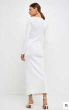 Load image into Gallery viewer, White Cutout Maxi Dress