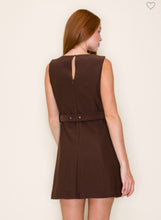 Load image into Gallery viewer, Golden Buckle Cocktail Mini Dress