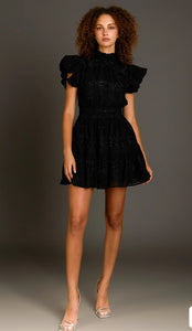 Chiffon Belted Mini Dress